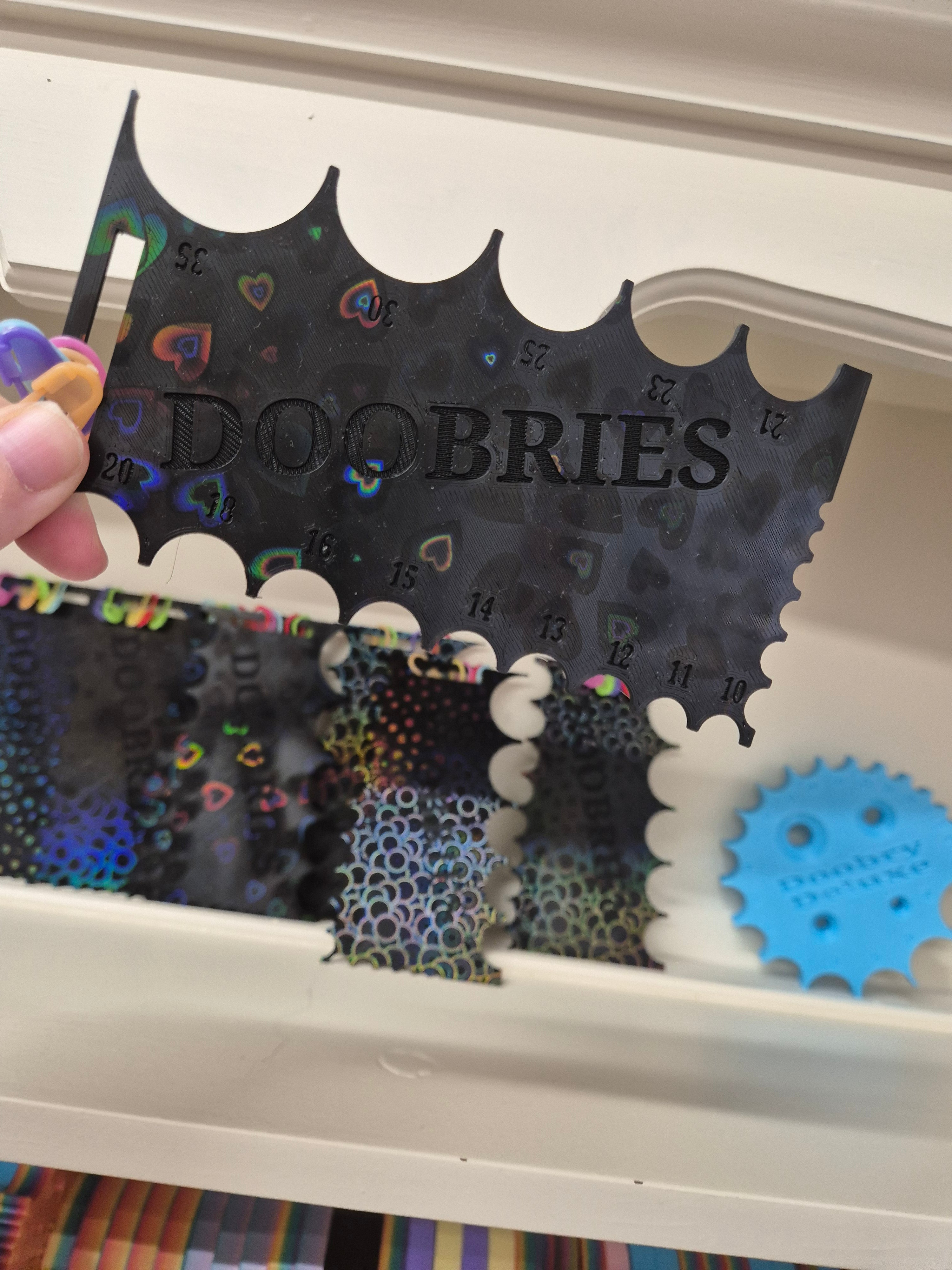 Eye Sizer with stitch marker holder