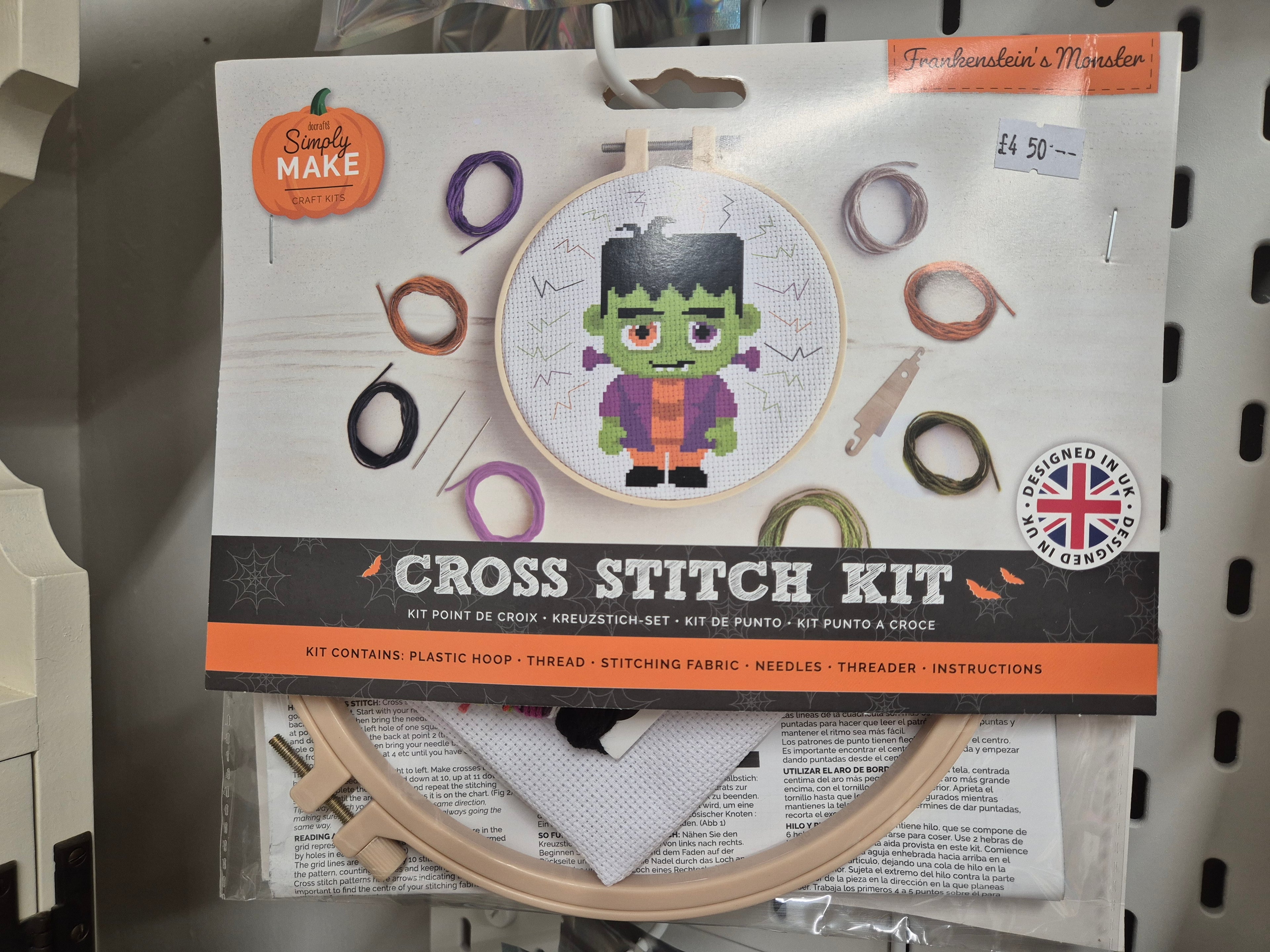 Frankenstein Cross Stitch Kit