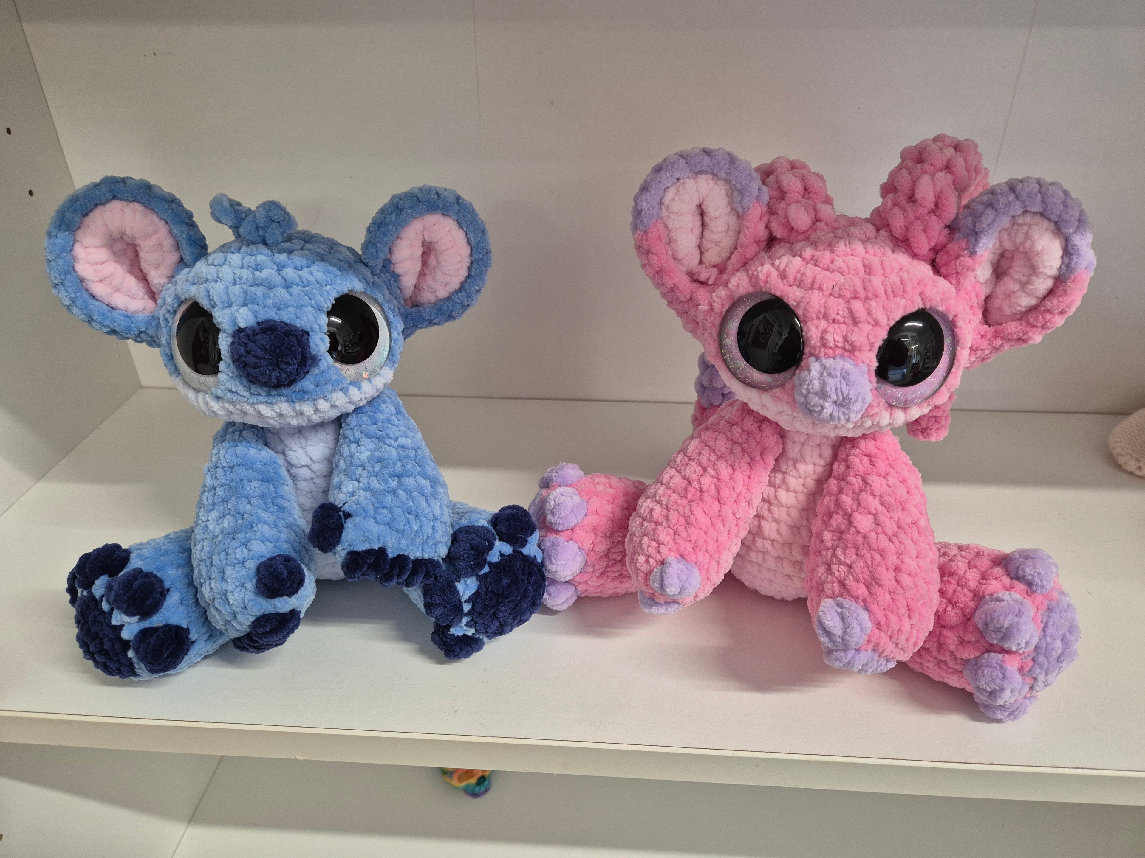 Stitch and Angel Plushies