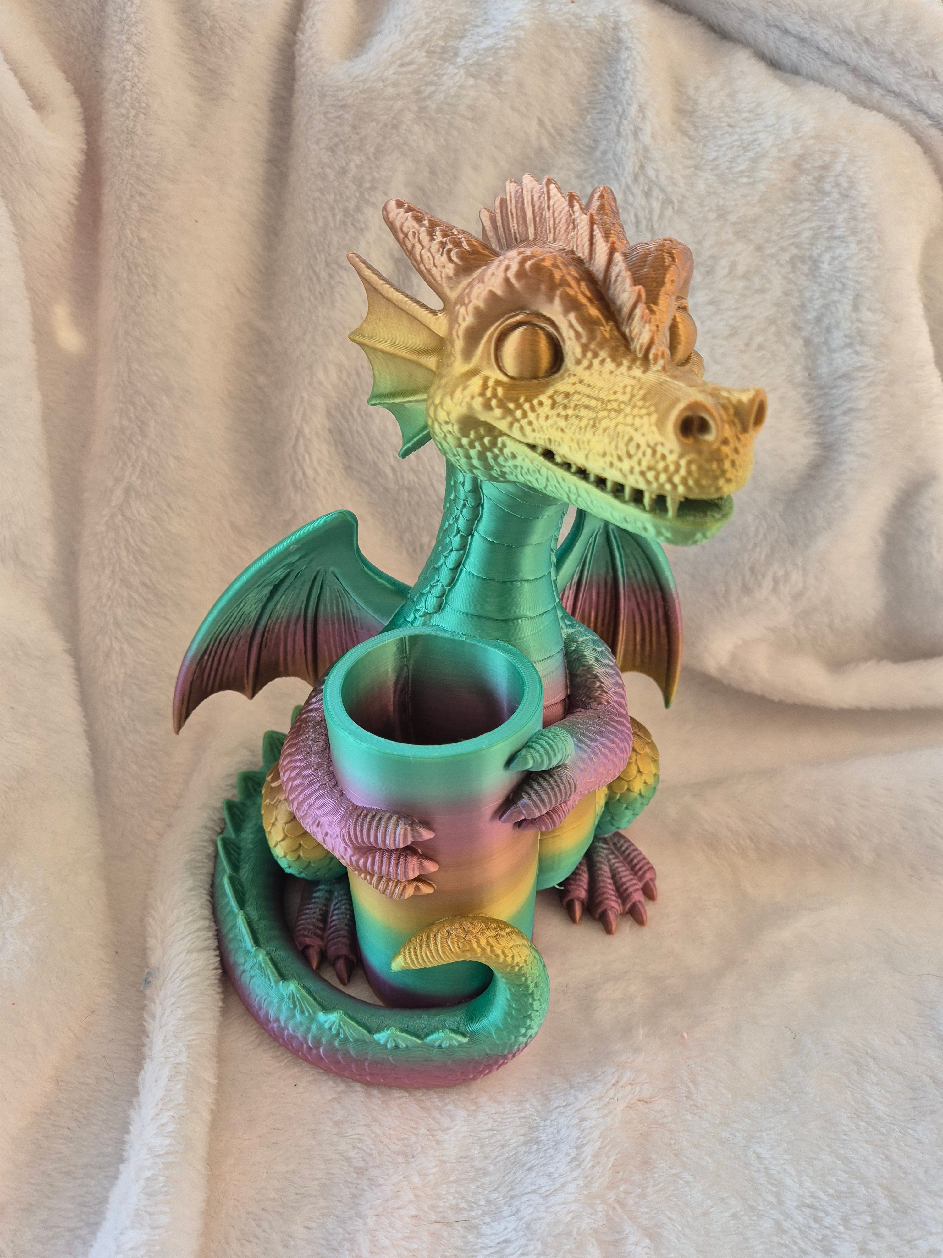 Dragon pen/hook holder