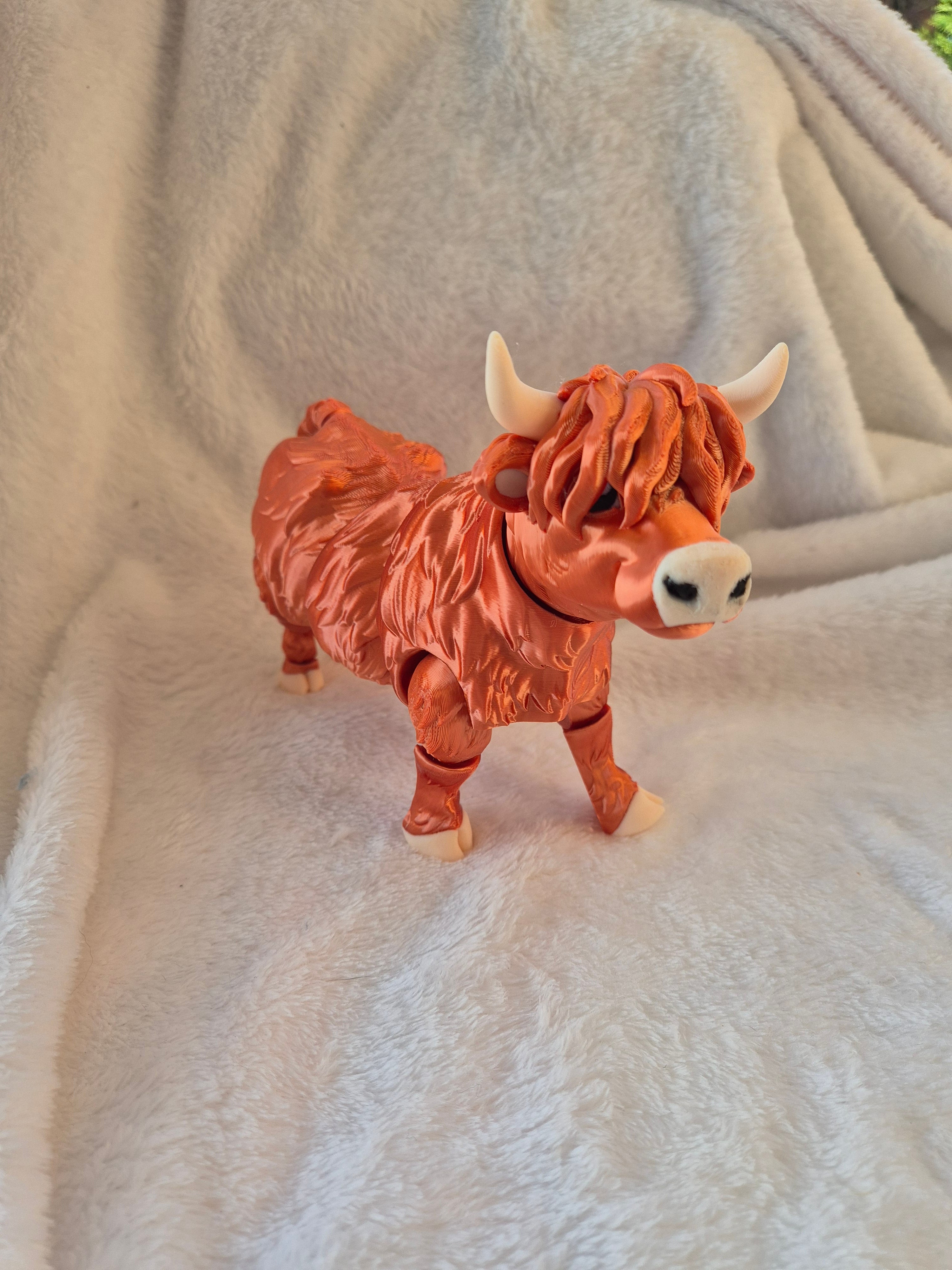 Highland Cow - articulated 3d printed